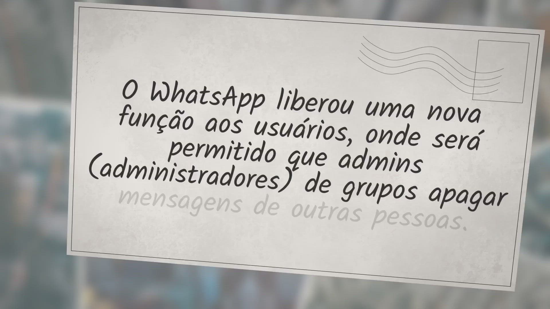 'Video thumbnail for WhatsApp libera função que permite aos admins apagar mensagens de outras pessoas'