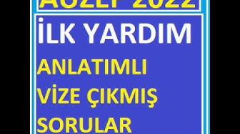 'Video thumbnail for Auzef İlk Yardım Vize Soruları'