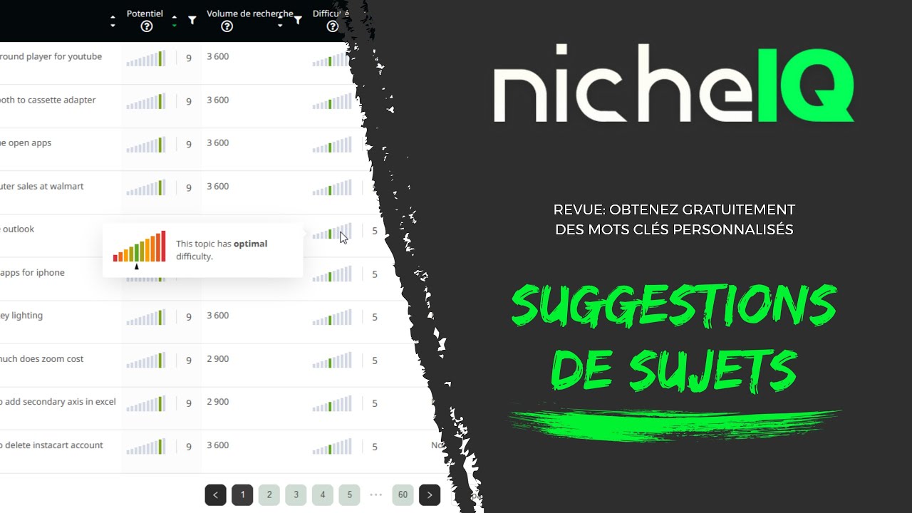 'Video thumbnail for Revue Ezoic NicheIQ : Trouvez Des Suggestions De Sujets (Gratuites) De Nouveaux Articles!'