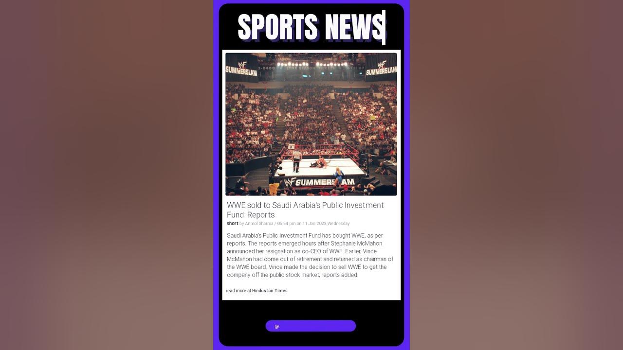 Video thumbnail for Saudi Arabia's Public Investment Fund Acquires Majority Stake in WWE: Get the Inside Scoop! #sports