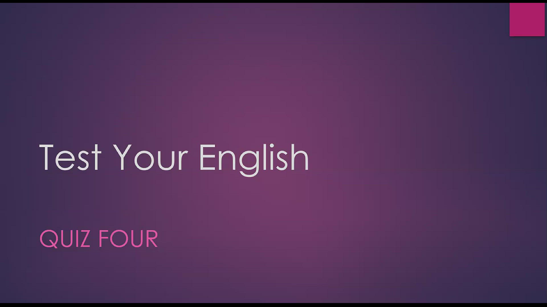 'Video thumbnail for Test Your English:  Cloze Four'