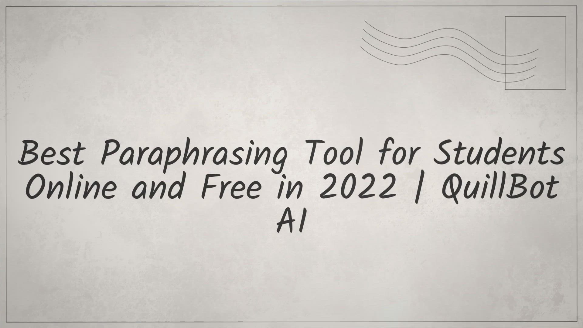 Video thumbnail for Best Paraphrasing Tool for Students Online & Free in 2022 | QuillBot AI