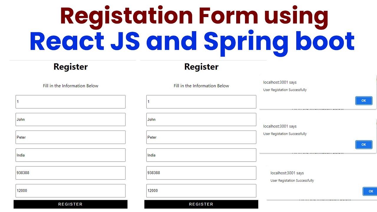 React js and spring on sale boot