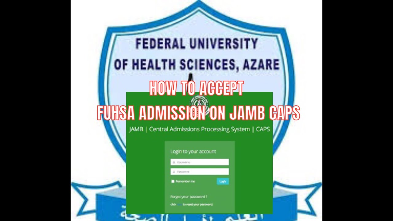 Video thumbnail for How To Accept FUHSA Admission On JAMB CAPS