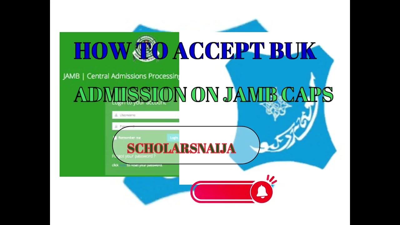 Video thumbnail for How To Accept BUK Admission On JAMB CAPS (2022/2023)