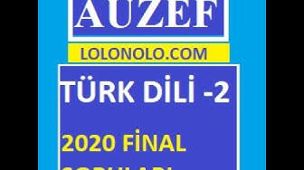 'Video thumbnail for Türk Dili-2 2020 Final Soruları'