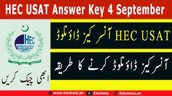 Video thumbnail for HEC USAT Answer Key 4 September