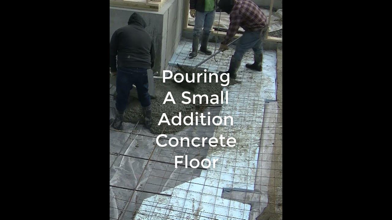 'Video thumbnail for Pouring A Small Addition Concrete Floor (Beginners) #Shorts'