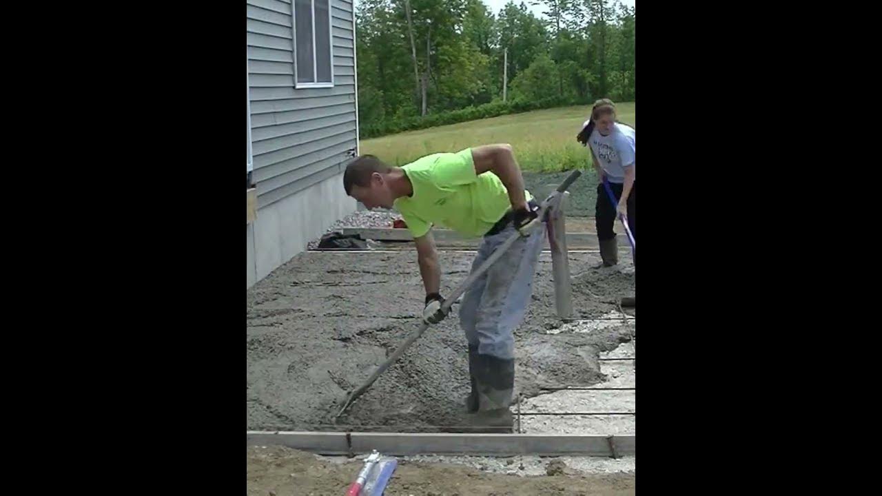 'Video thumbnail for How to Pour a Concrete Slab #shorts'