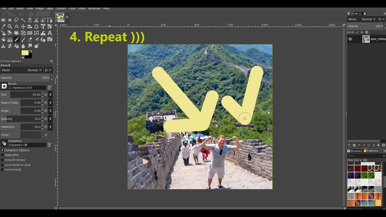 'Video thumbnail for How can I draw an arrow on a picture with GIMP'