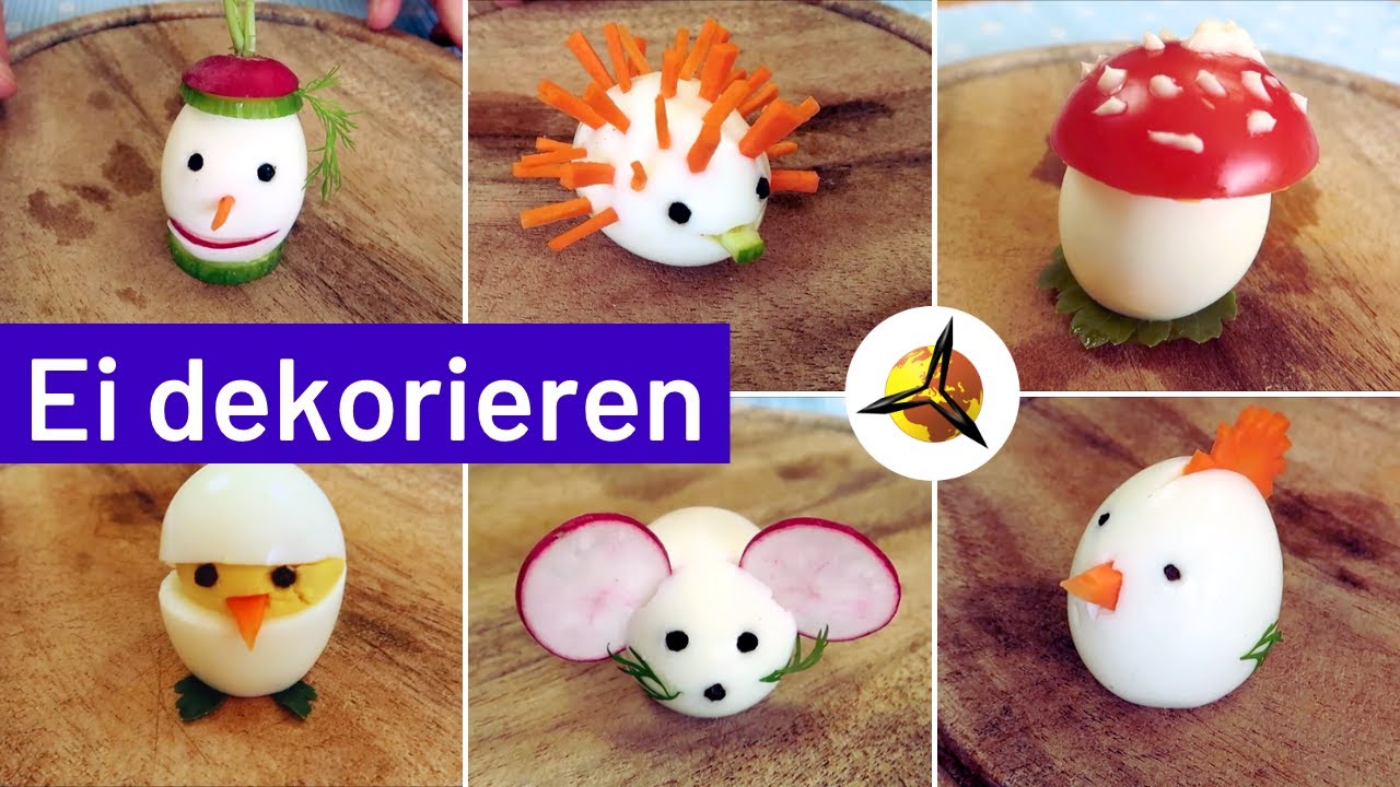 'Video thumbnail for Eier dekorieren / garnieren für kalte Platten.'