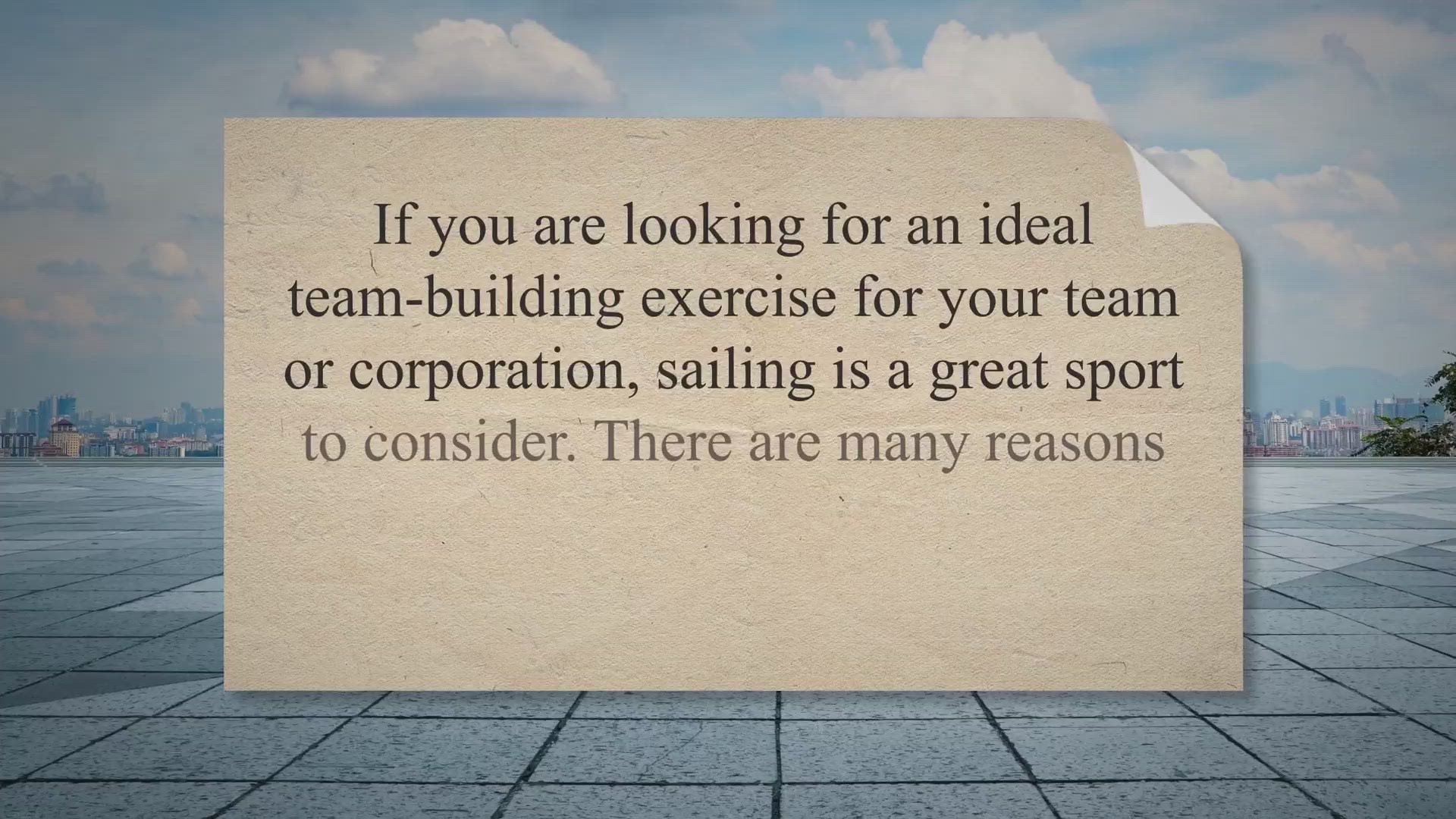 'Video thumbnail for Why Sailing Is The Ideal Team Building Exercise? 8 Reasons'