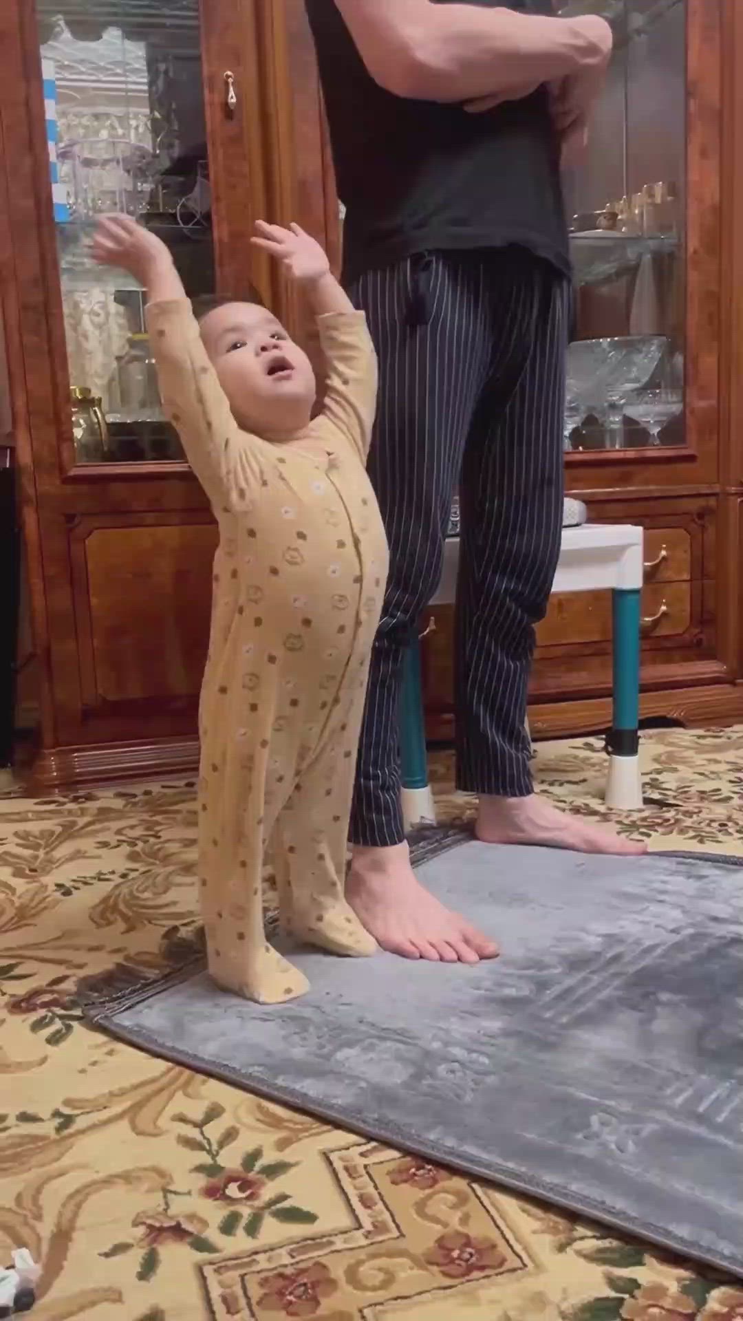 'Video thumbnail for Cute baby girl praying with her dad'