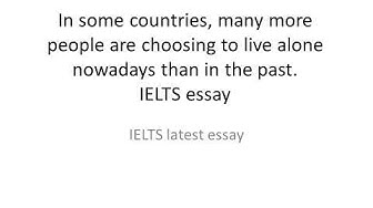 'Video thumbnail for In some countries, many more people are choosing to live alone nowadays than in the past'