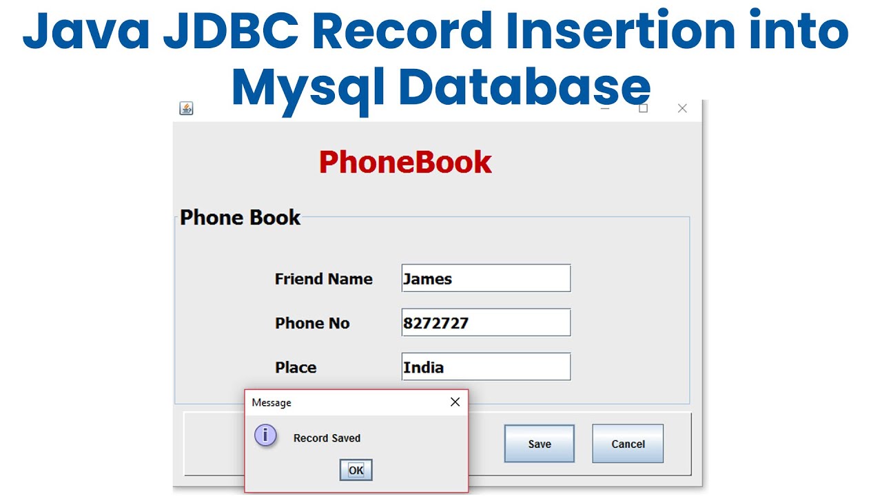 Java JDBC Insert Example How to insert data into a SQL table