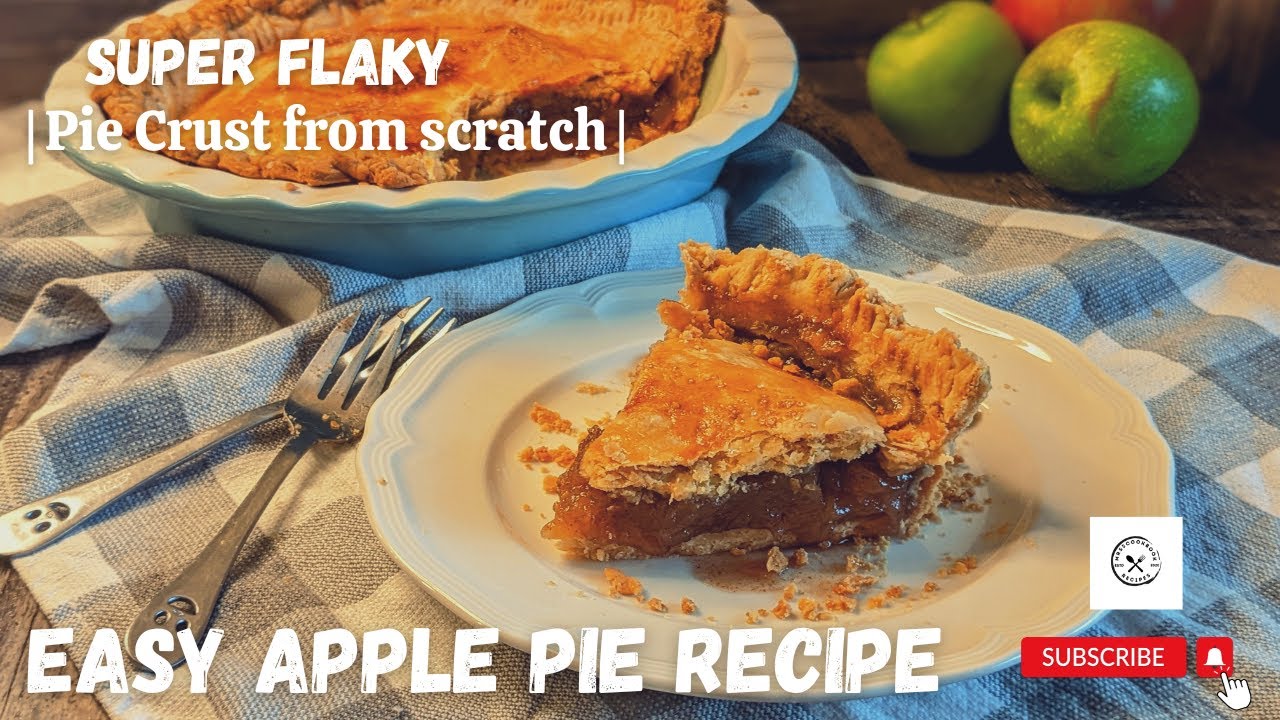 'Video thumbnail for Super EASY Apple Pie Recipe - Pie Crust from SCRATCH (and it only takes 5 mins!) @Mrs5cookbook'