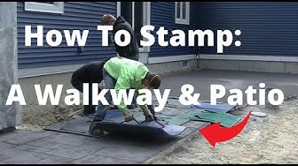 'Video thumbnail for How To Stamp A Concrete Walkway And Patio Slab'