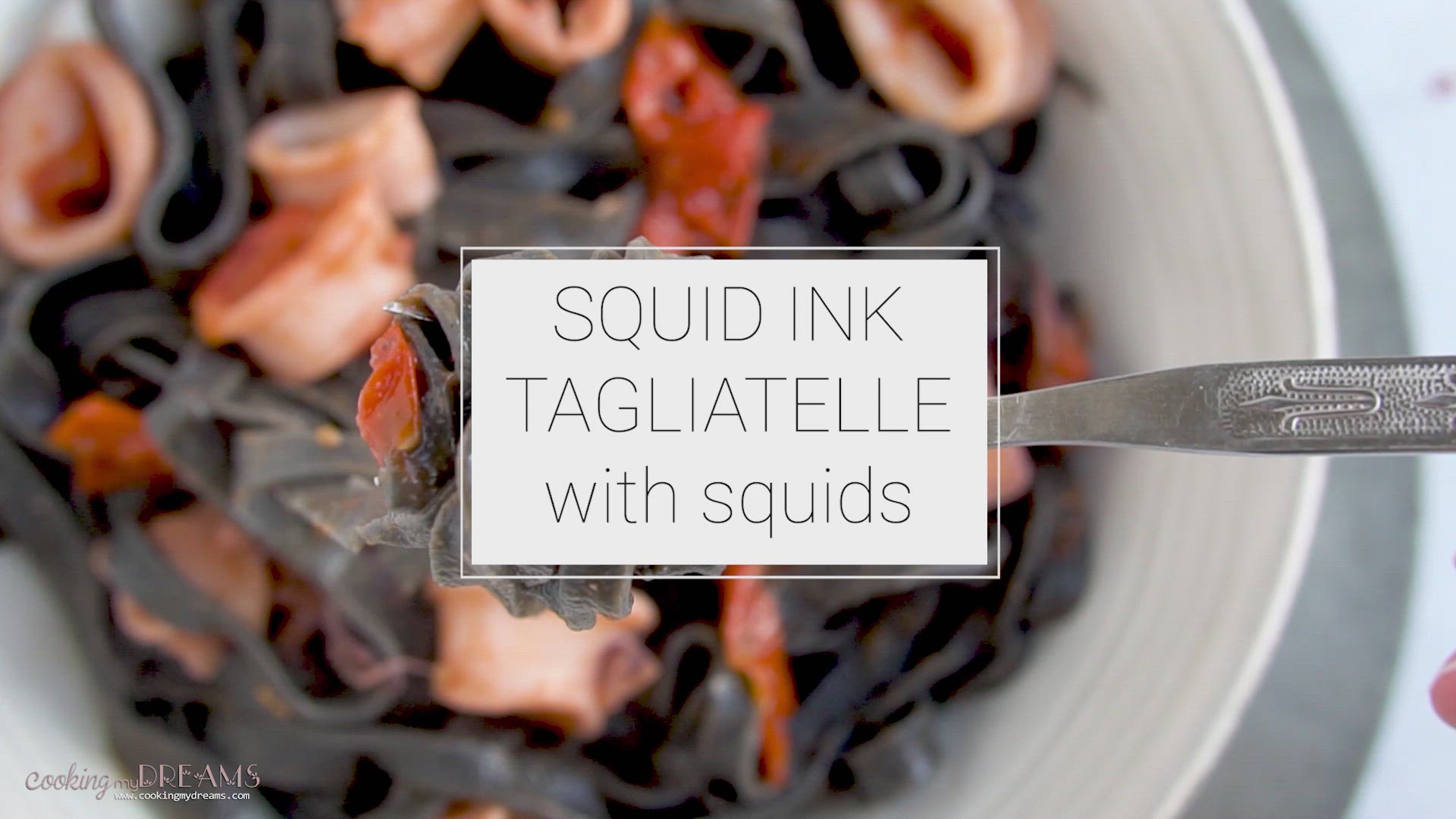 Homemade Squid Ink Pasta with Squids and Tomatoes - Cooking My Dreams