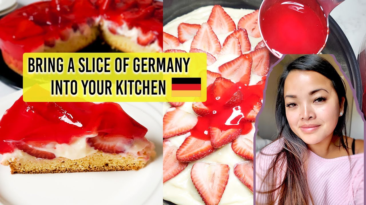 Video thumbnail for Strawberry Vanilla Pudding Cake (Erdbeerkuchen mit Vanillepudding)