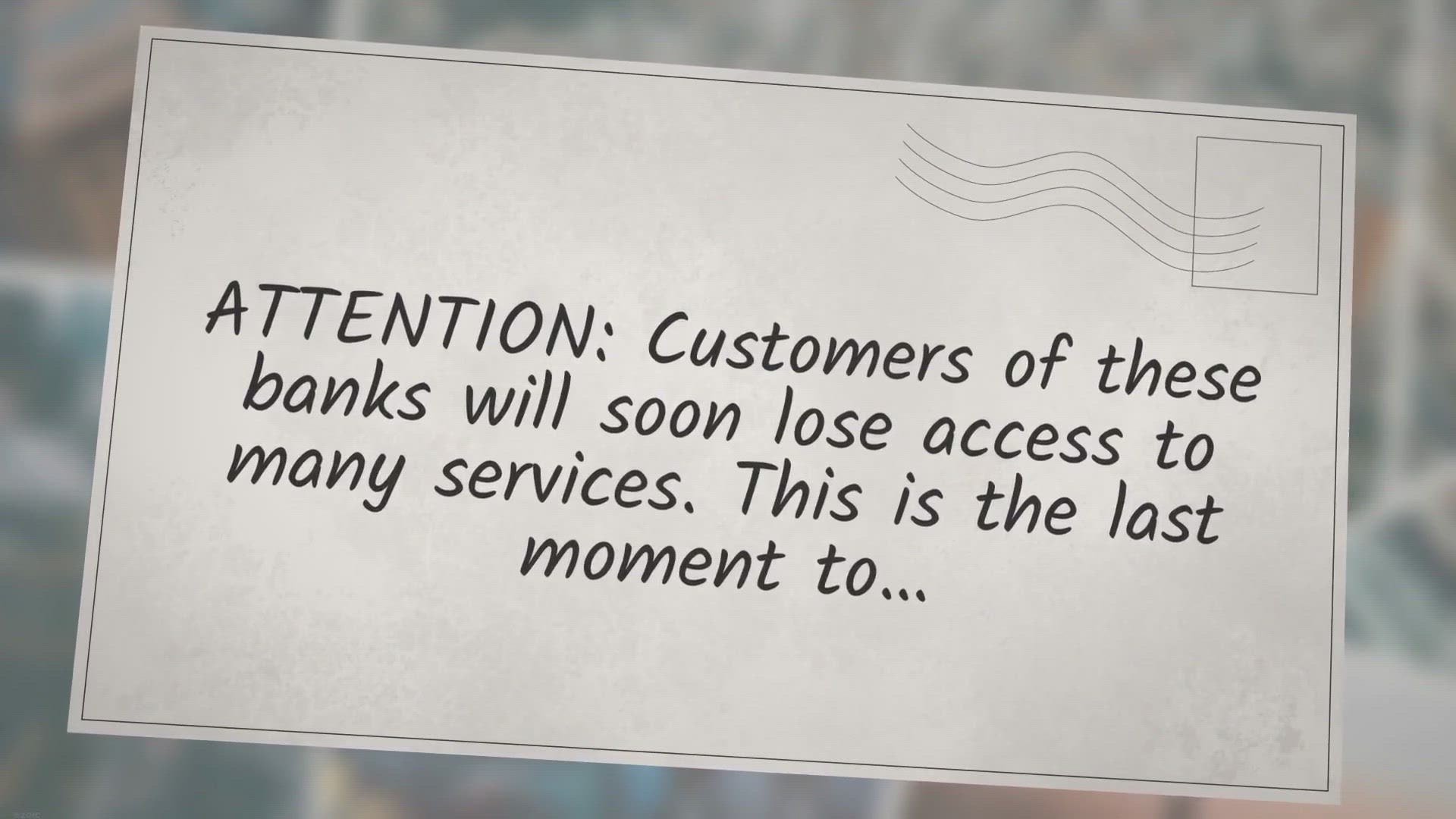 Video thumbnail for ATTENTION: Customers of these banks will soon lose access to many services. This is the last moment to…