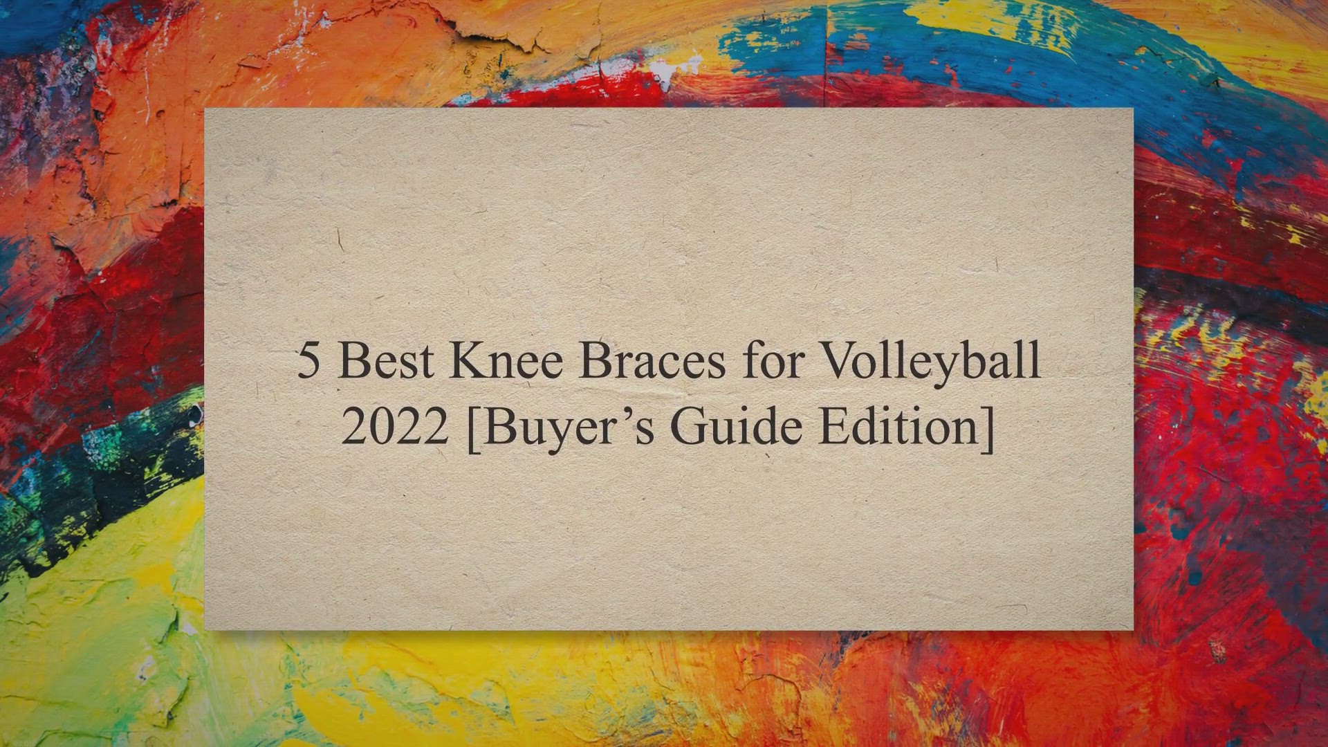 'Video thumbnail for 5 Best Knee Braces for Volleyball 2022 [Buyer’s Guide Edition]'