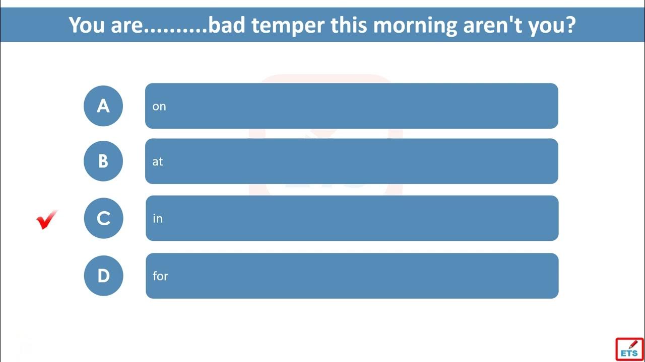 'Video thumbnail for English Verb Tenses: English Prepositions Quiz 41'