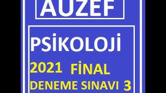 'Video thumbnail for Psikoloji 2021 Final Deneme Sınavı -3'