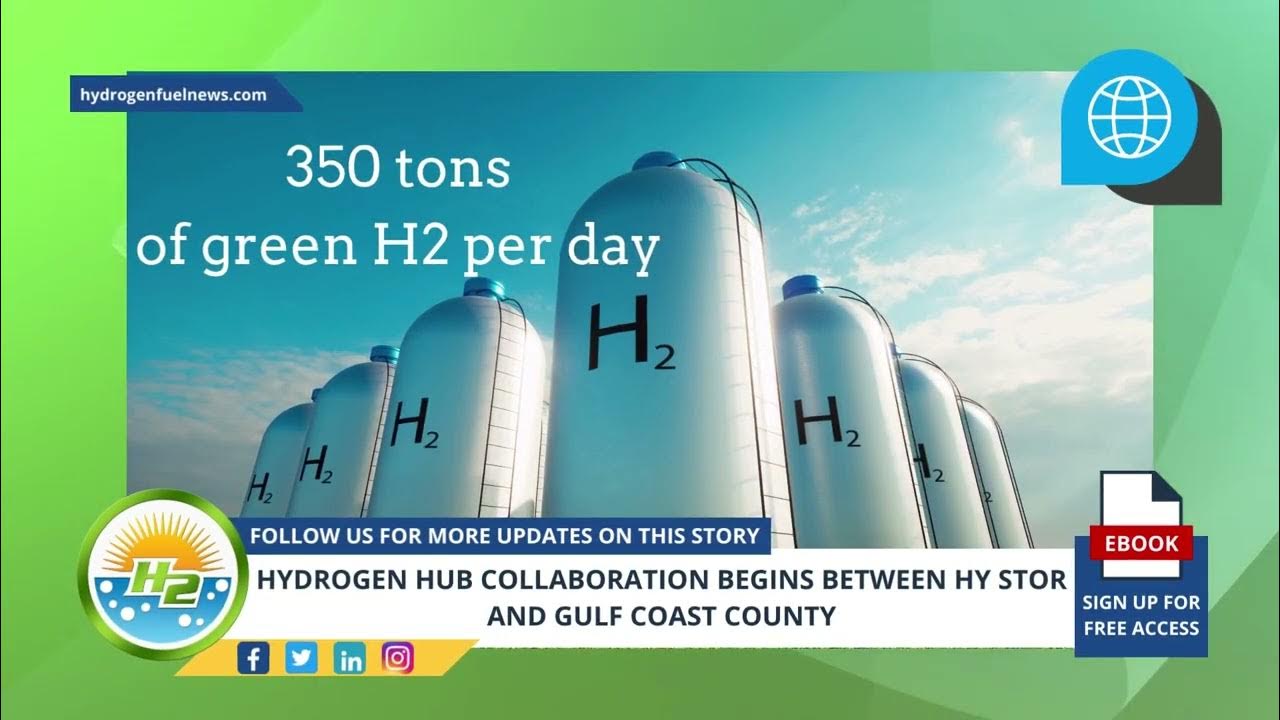 'Video thumbnail for Hydrogen hub collaboration begins between Hy Stor and Gulf Coast county'