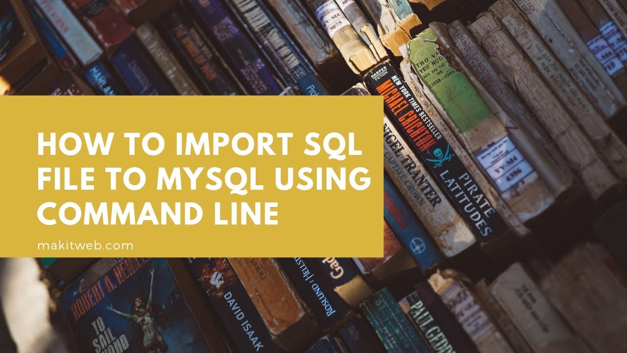 'Video thumbnail for How to import SQL file to MySQL using Command Line'