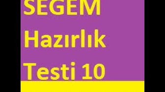 'Video thumbnail for SEGEM Hazırlık Testi 10 Segem Çıkmış sorular, Segem sınav soruları'