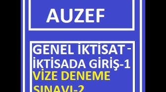 'Video thumbnail for Genel İktisat/İktisada Giriş-1 Vize Deneme Sınavı -2 :'