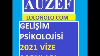 'Video thumbnail for Gelişim Psikolojisi 2021 Vize Soruları'