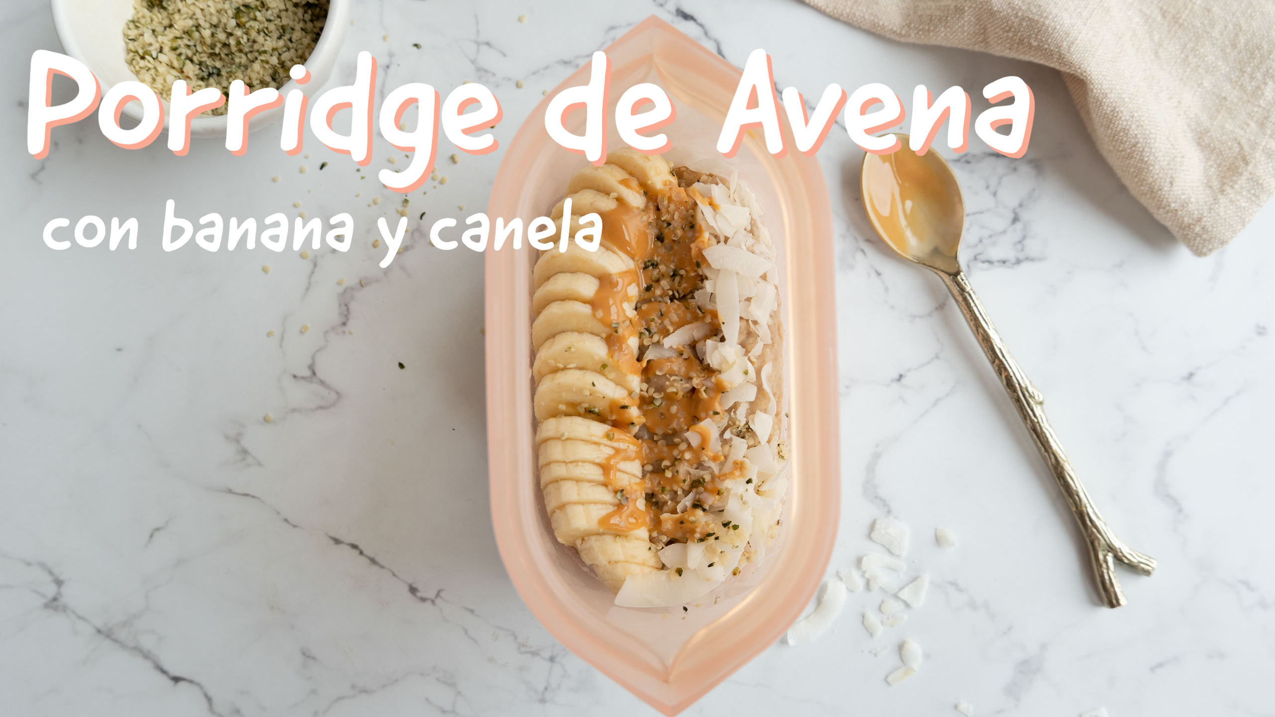 Video thumbnail for Porridge de avena con banana y canela