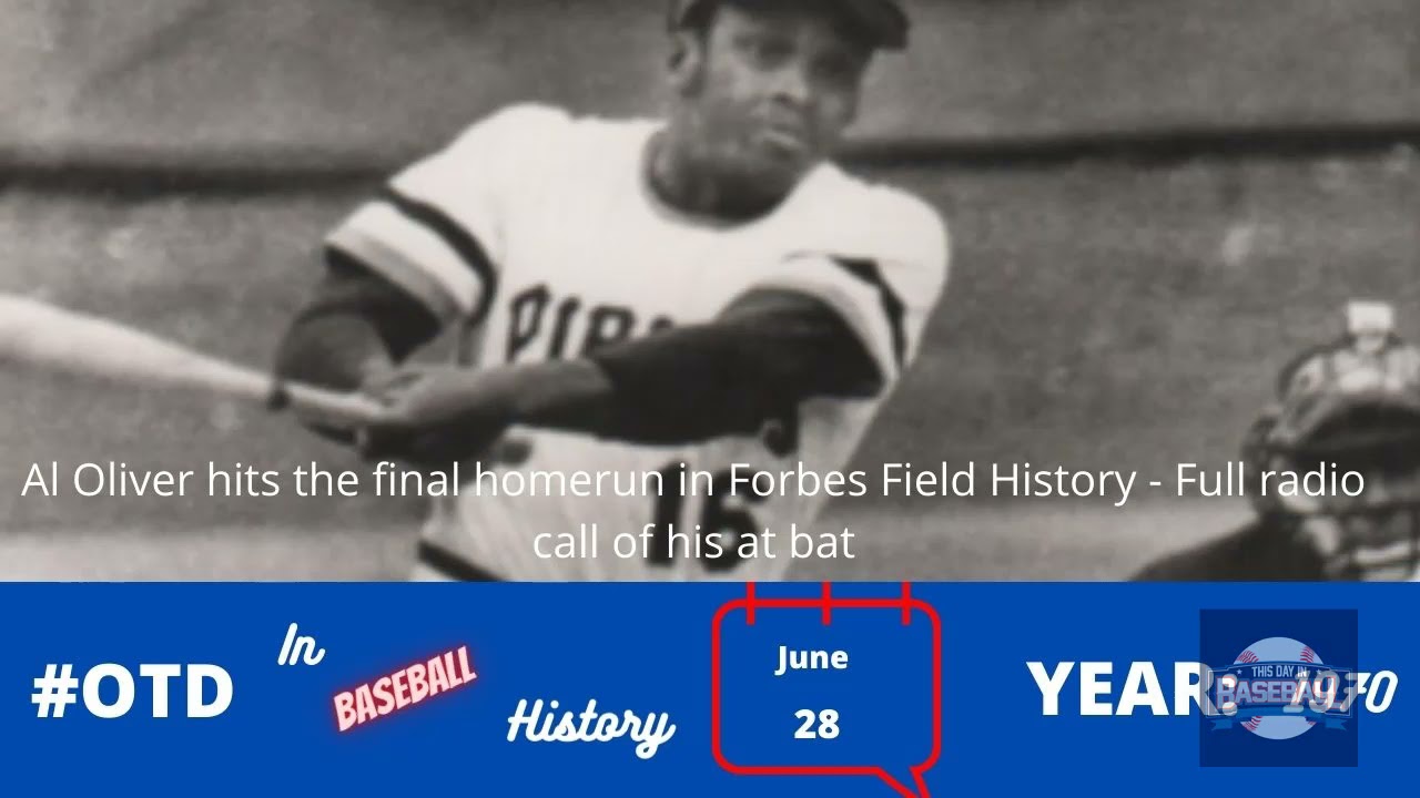 'Video thumbnail for Al Oliver hits the final homerun in Forbes Field History - Full Radio Call'