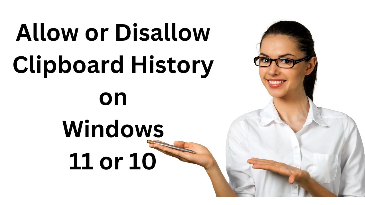 'Video thumbnail for How to Turn On or Off Clipboard History on Windows 11 or 10 (Registry Editor)?'