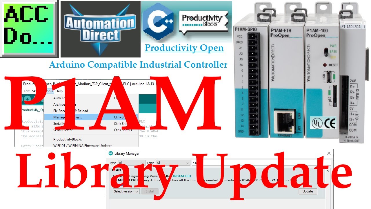 Video thumbnail for P1AM Open Arduino Library Update