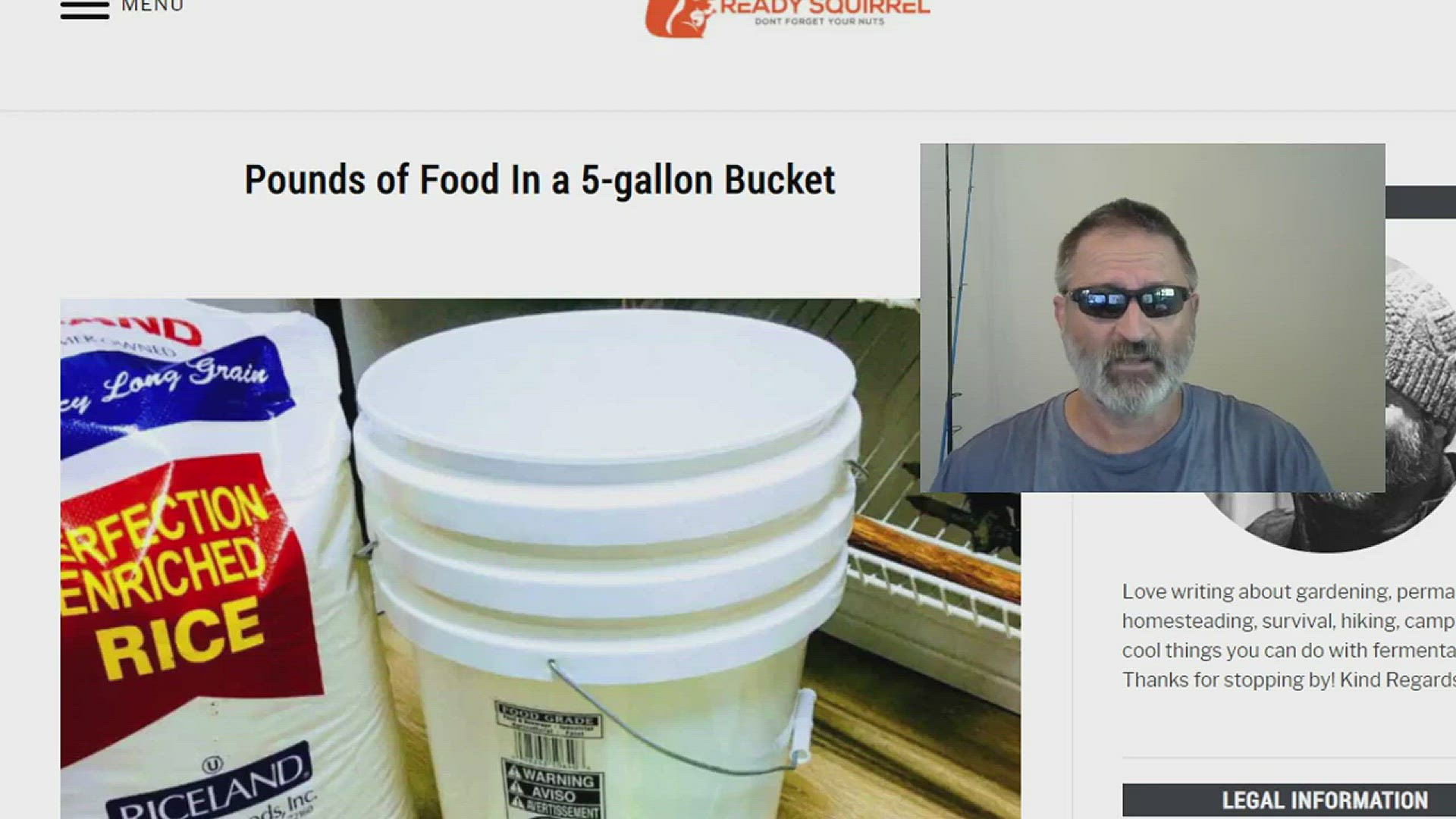 'Video thumbnail for Pounds of Food In A Storage Bucket'