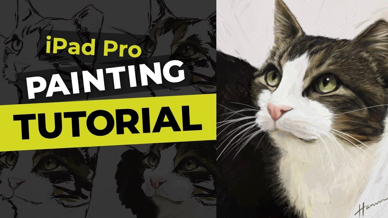 'Video thumbnail for Painting a Realistic Cat on the IPad '