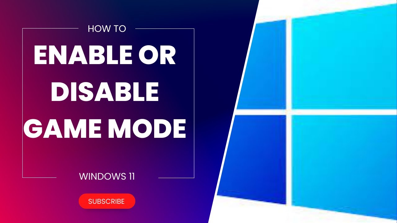 'Video thumbnail for How to Enable or Disable Game Mode on Windows 11?'
