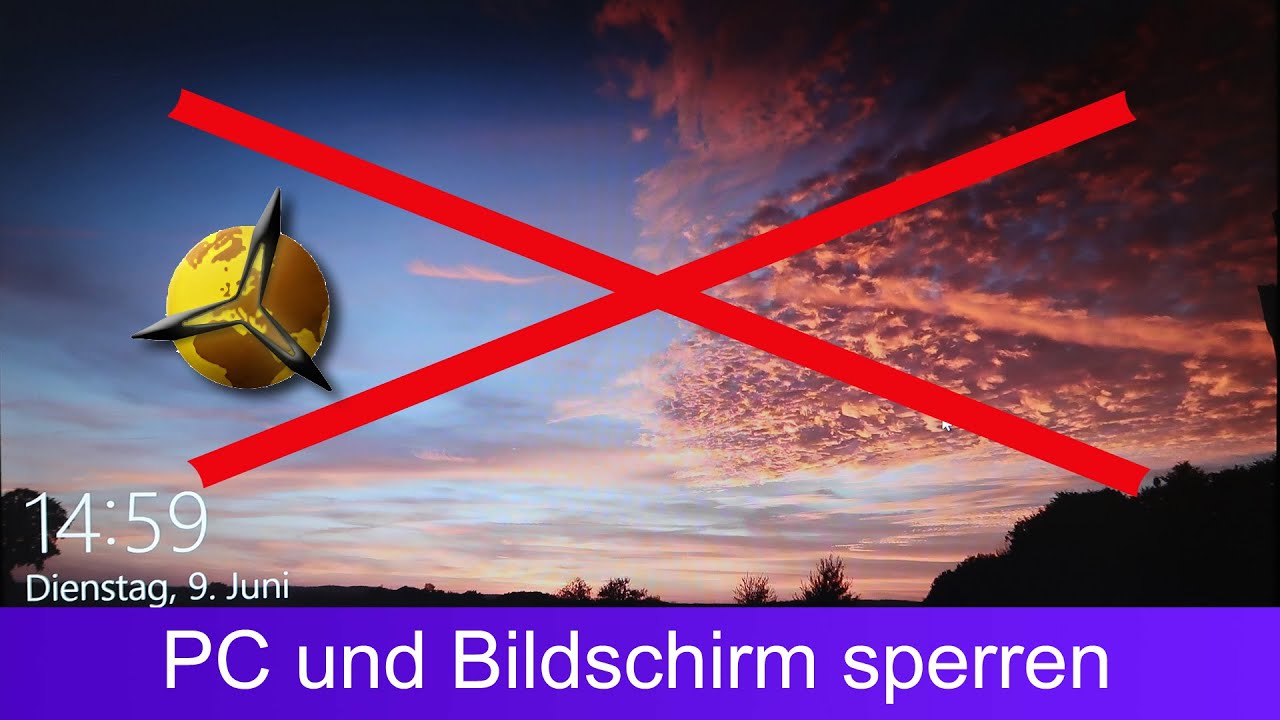 'Video thumbnail for Windows 10 PC & Bildschirm schnell sperren'