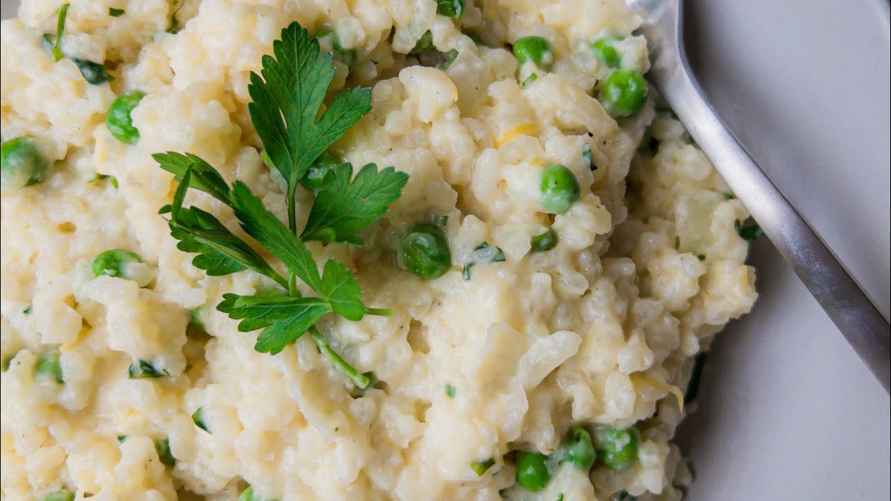 'Video thumbnail for Zesty Pea Risotto'