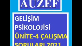 'Video thumbnail for Gelişim Psikolojisi Ünite-4 Çalışma Sorulları'