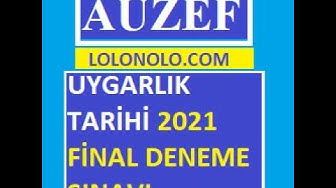 'Video thumbnail for Uygarlık Tarihi 2021 Final Deneme Sınavı'