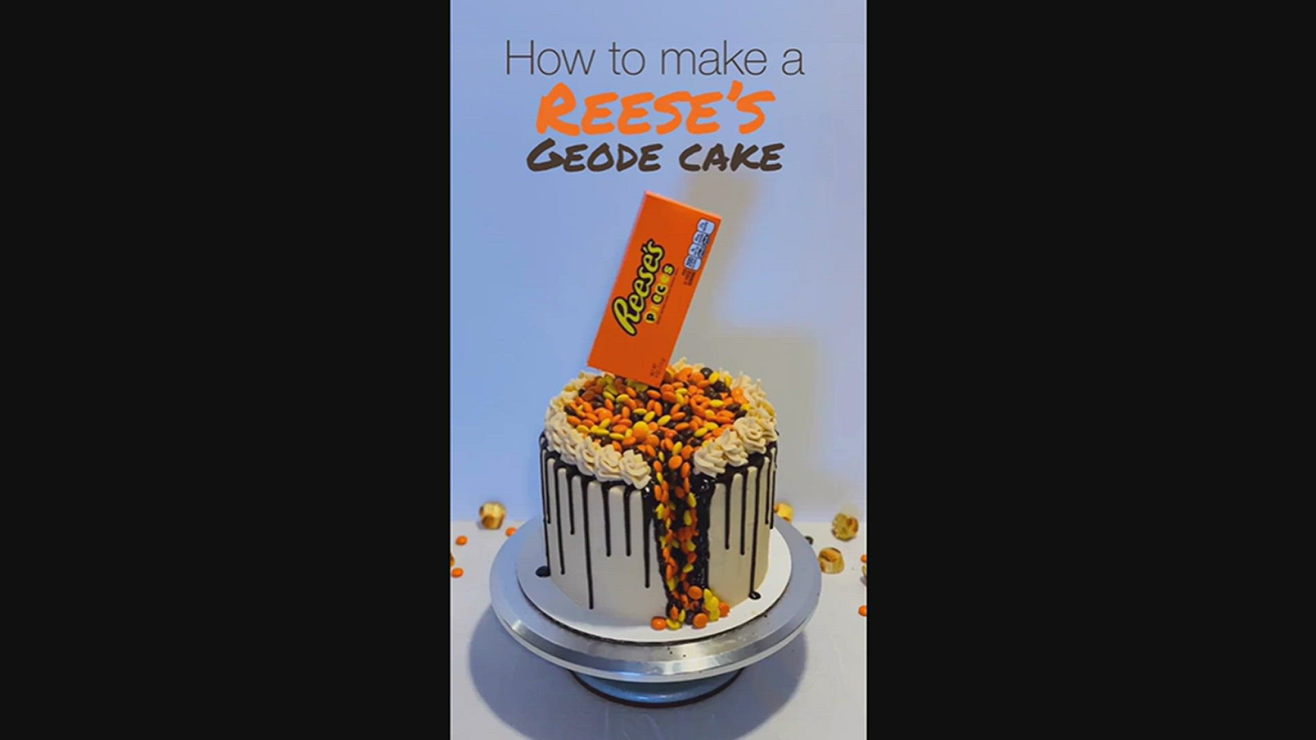 Video thumbnail for Amazing Reese's Cake Decoration