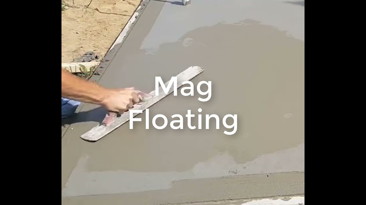 'Video thumbnail for How To Broom Finish A Concrete Slab #shorts'