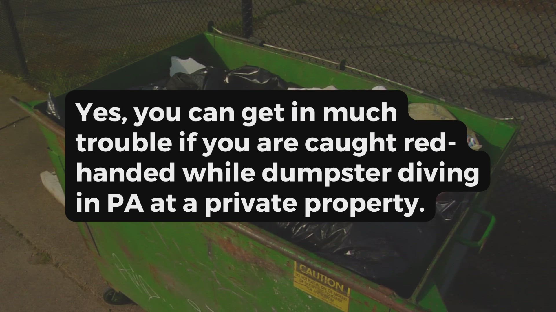 Video thumbnail for Dumpster Diving in Pennsylvania