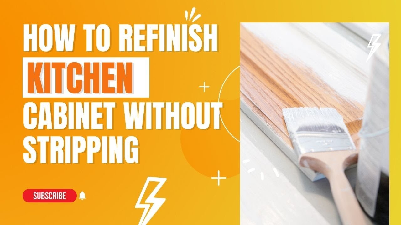 'Video thumbnail for How to Refinish Kitchen Cabinets without Stripping?'