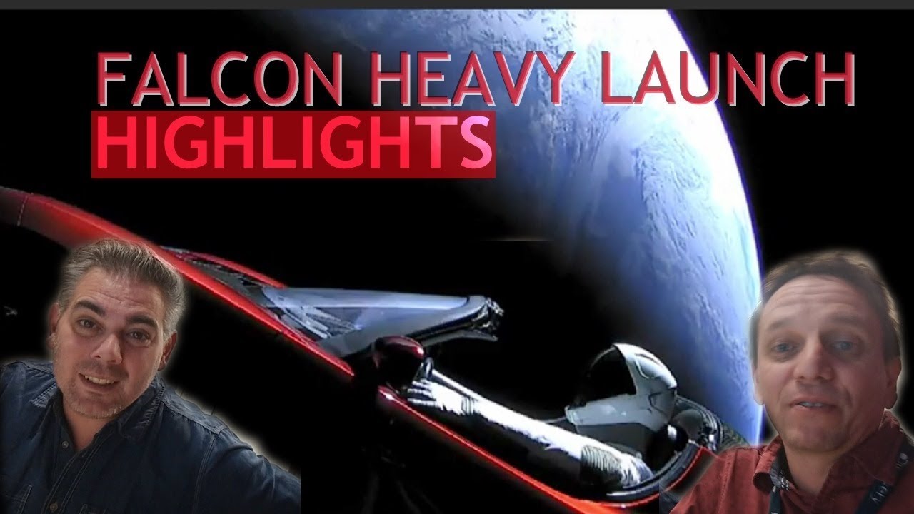 'Video thumbnail for FALCON HEAVY LAUNCH HIGHLIGHTS + BOOSTER FAIL + REACTION'