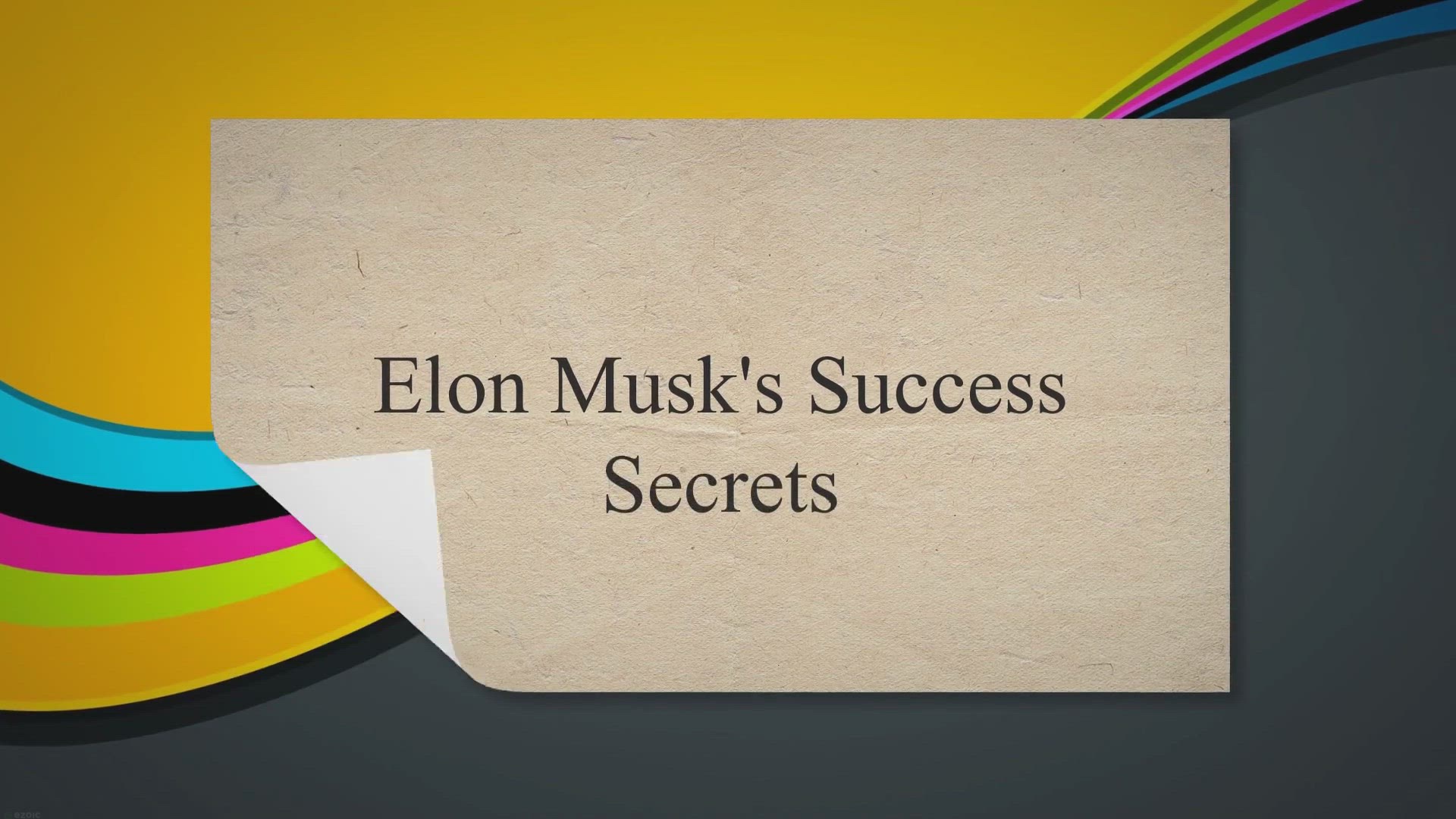 'Video thumbnail for Elon Musk's Success Secrets'