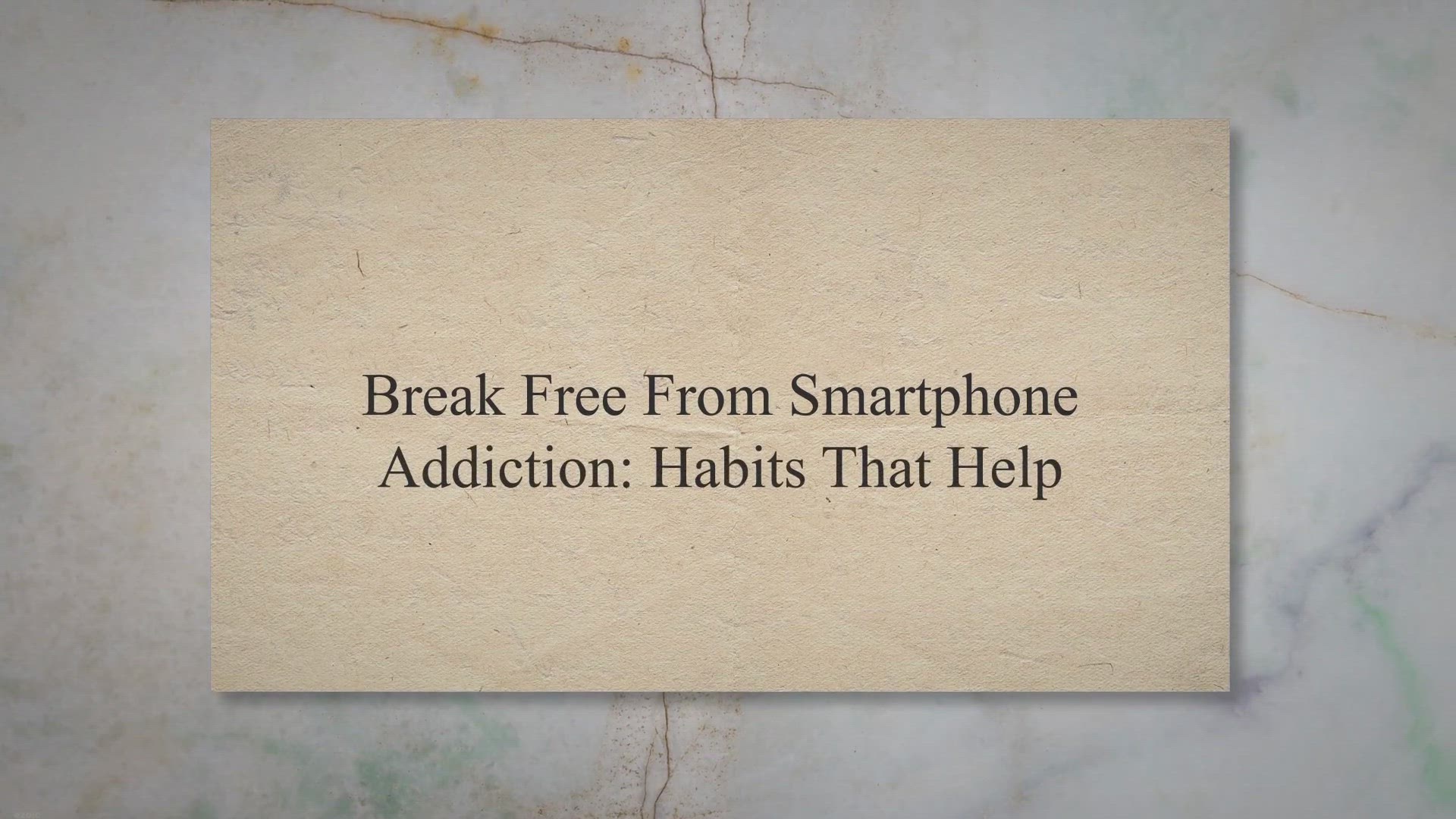 'Video thumbnail for Break Free From Smartphone Addiction: Habits That Help'